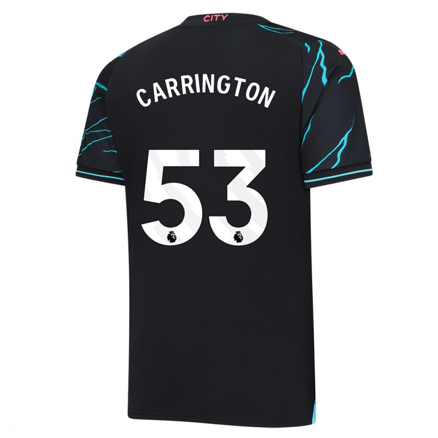 Niño Fútbol Camiseta Ezra Carrington #53 Azul Oscuro Equipación Tercera 2023/24 Perú