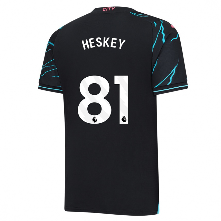 Niño Fútbol Camiseta Jaden Heskey #81 Azul Oscuro Equipación Tercera 2023/24 Perú