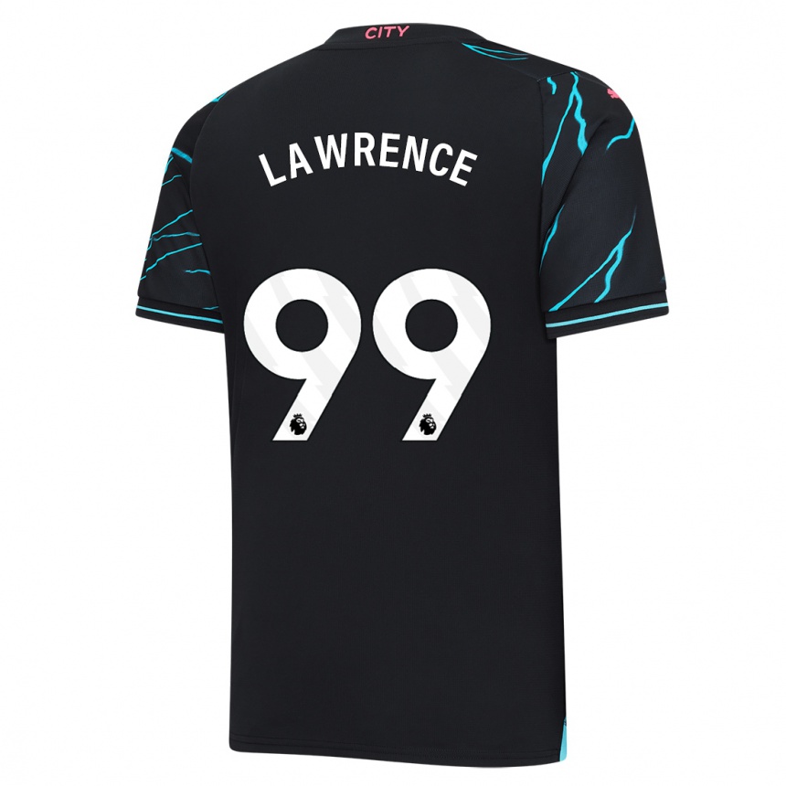 Niño Fútbol Camiseta Emilio Lawrence #99 Azul Oscuro Equipación Tercera 2023/24 Perú