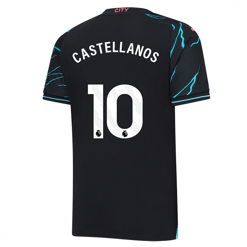 Niño Fútbol Camiseta Deyna Castellanos #10 Azul Oscuro Equipación Tercera 2023/24 Perú