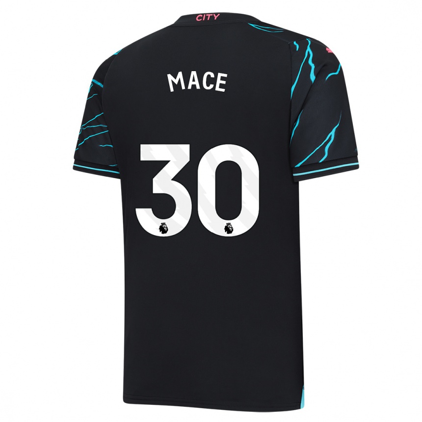 Niño Fútbol Camiseta Ruby Mace #30 Azul Oscuro Equipación Tercera 2023/24 Perú