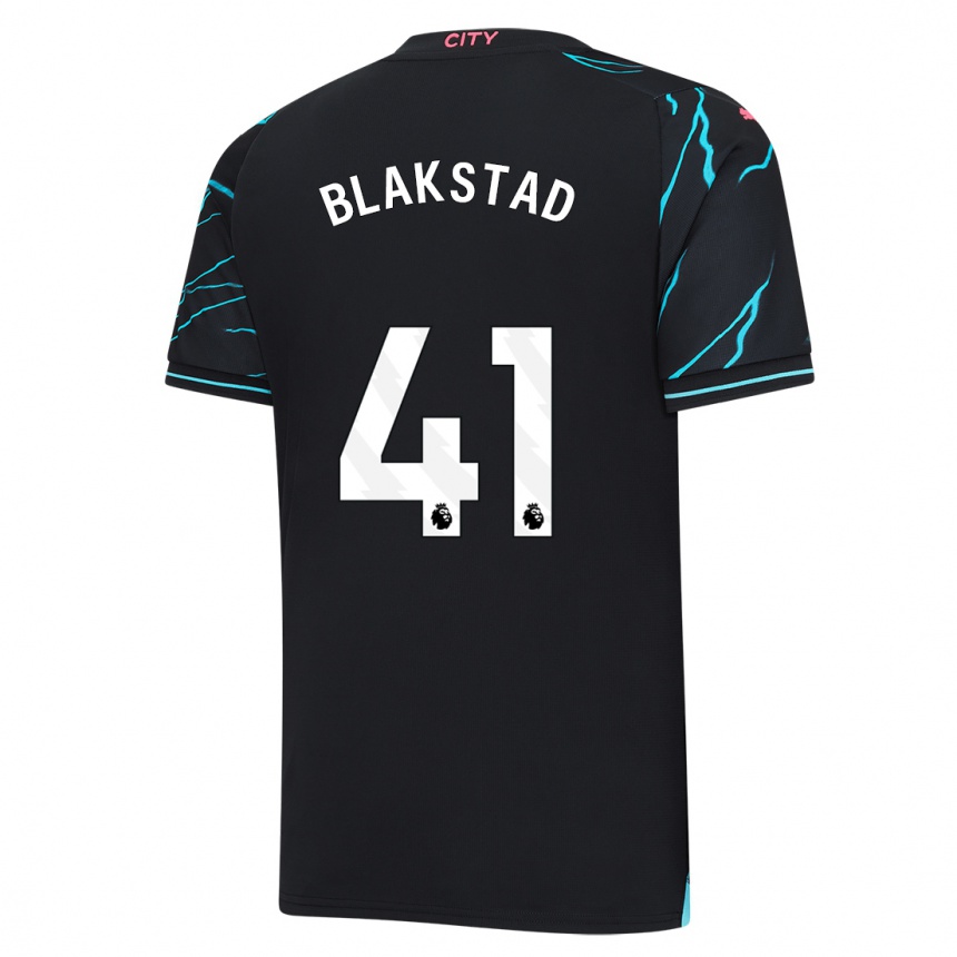 Niño Fútbol Camiseta Julie Blakstad #41 Azul Oscuro Equipación Tercera 2023/24 Perú