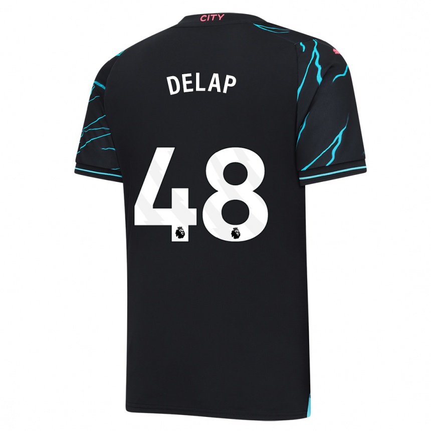 Niño Fútbol Camiseta Liam Delap #48 Azul Oscuro Equipación Tercera 2023/24 Perú