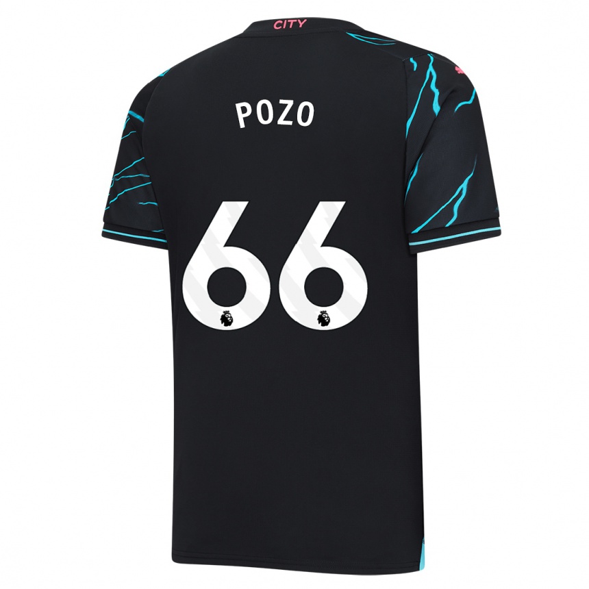 Niño Fútbol Camiseta Iker Pozo #66 Azul Oscuro Equipación Tercera 2023/24 Perú