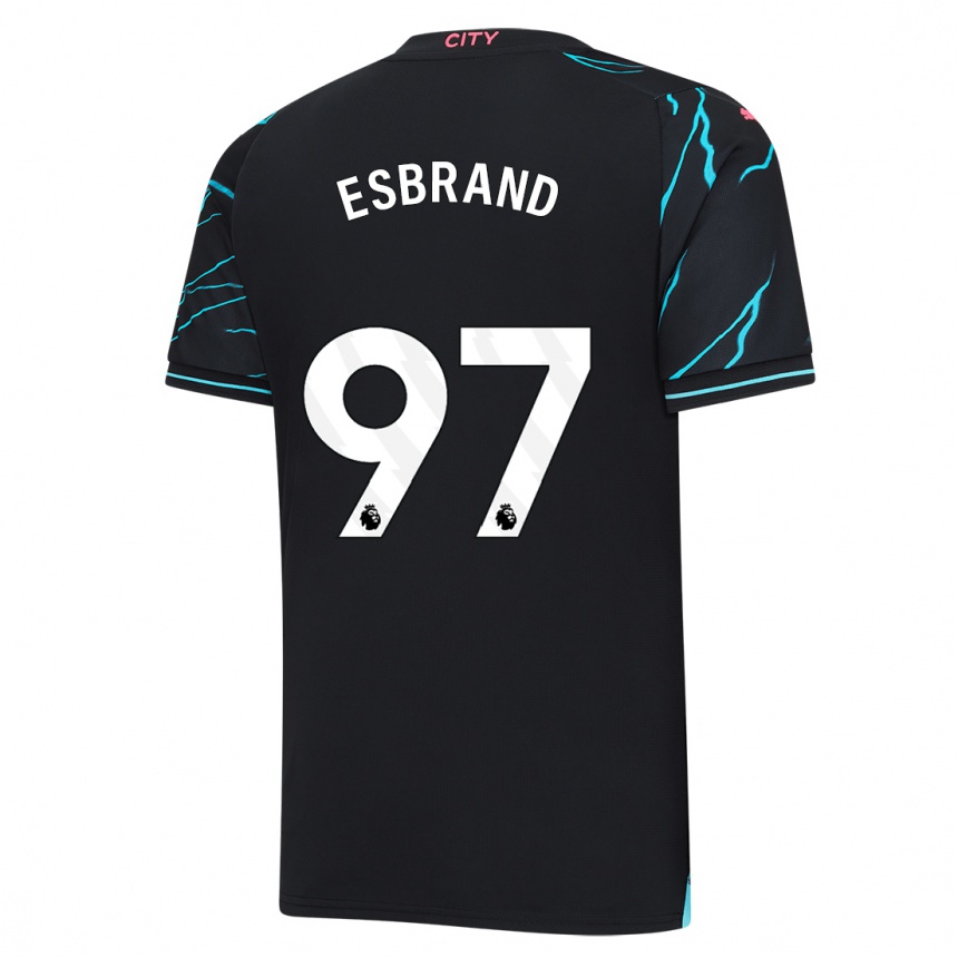 Niño Fútbol Camiseta Josh Wilson-Esbrand #97 Azul Oscuro Equipación Tercera 2023/24 Perú