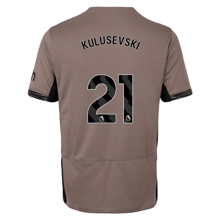 Niño Fútbol Camiseta Dejan Kulusevski #21 Beige Obscuro Equipación Tercera 2023/24 Perú