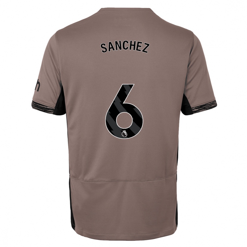 Niño Fútbol Camiseta Davinson Sanchez #6 Beige Obscuro Equipación Tercera 2023/24 Perú