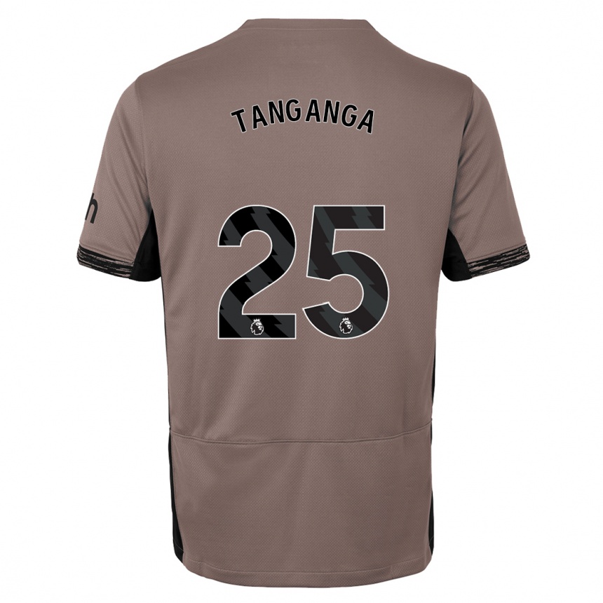 Niño Fútbol Camiseta Japhet Tanganga #25 Beige Obscuro Equipación Tercera 2023/24 Perú