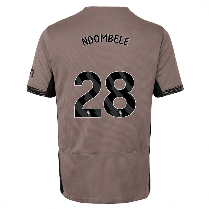 Niño Fútbol Camiseta Tanguy Ndombele #28 Beige Obscuro Equipación Tercera 2023/24 Perú