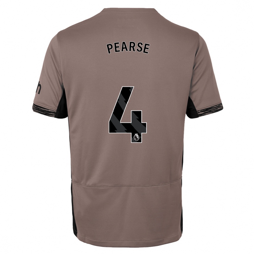 Niño Fútbol Camiseta Gracie Pearse #4 Beige Obscuro Equipación Tercera 2023/24 Perú