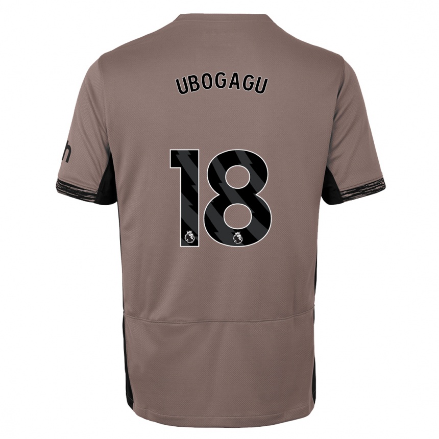 Niño Fútbol Camiseta Chioma Ubogagu #18 Beige Obscuro Equipación Tercera 2023/24 Perú