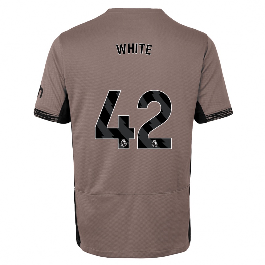 Niño Fútbol Camiseta Harvey White #42 Beige Obscuro Equipación Tercera 2023/24 Perú