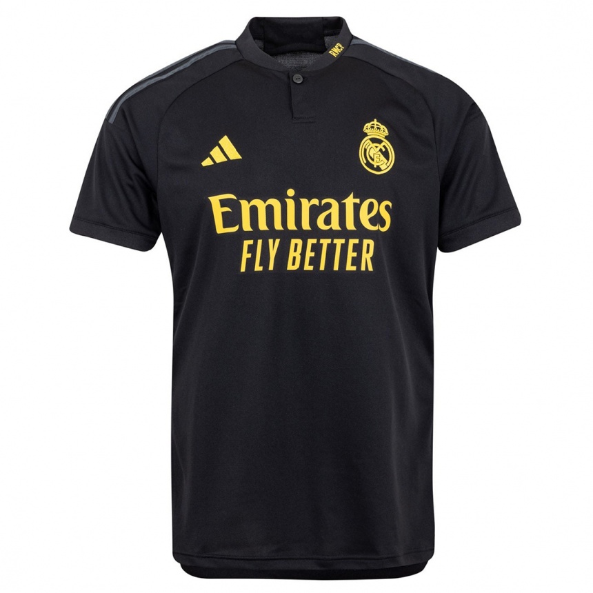 Niño Fútbol Camiseta Thibaut Courtois #1 Negro Equipación Tercera 2023/24 Perú