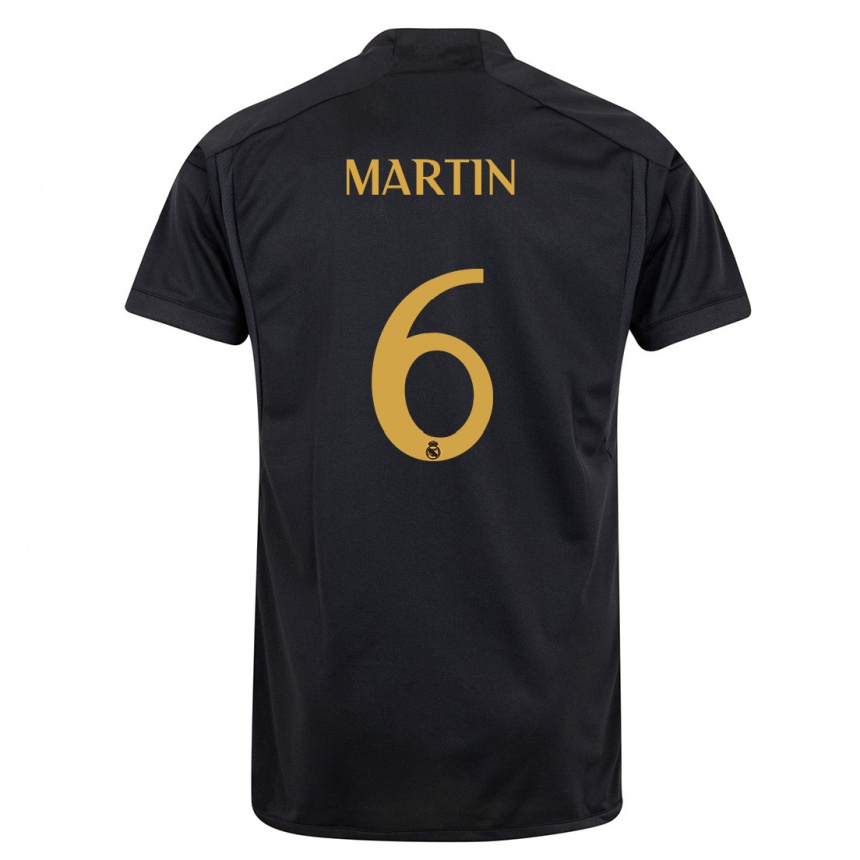 Niño Fútbol Camiseta Mario Martin #6 Negro Equipación Tercera 2023/24 Perú