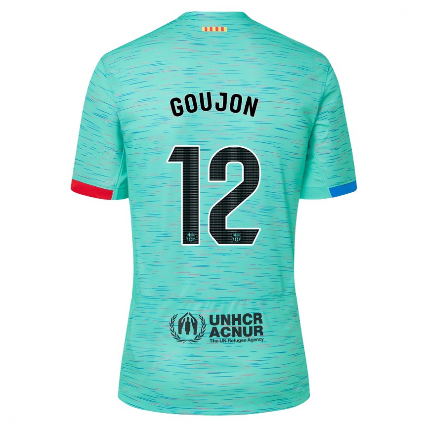 Niño Fútbol Camiseta Iker Goujón #12 Aguamarina Clara Equipación Tercera 2023/24 Perú