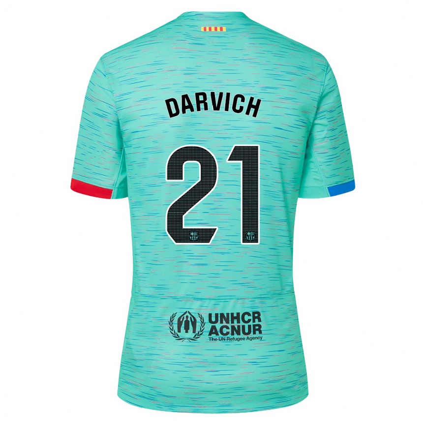 Niño Fútbol Camiseta Noah Darvich #21 Aguamarina Clara Equipación Tercera 2023/24 Perú