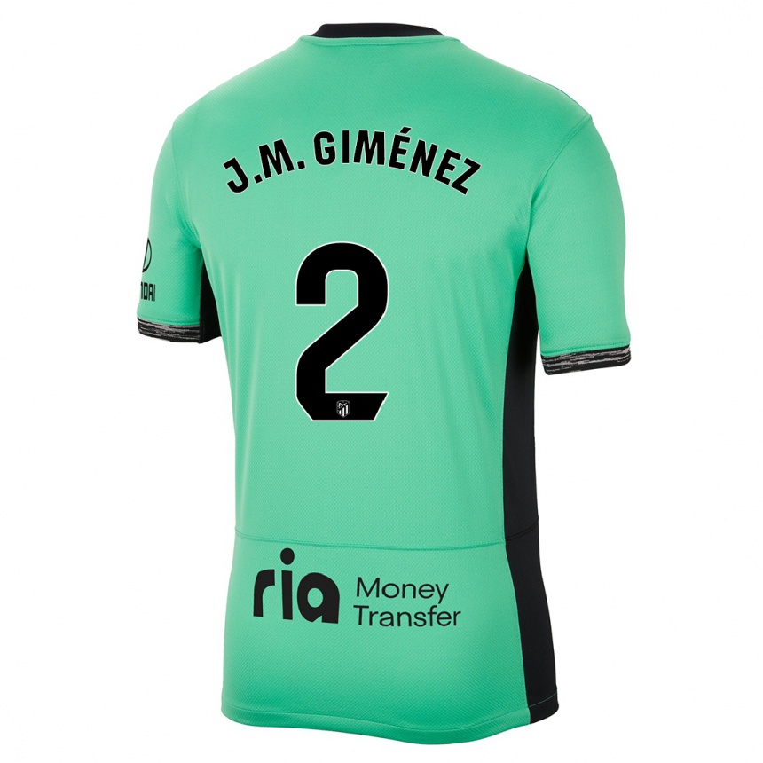 Niño Fútbol Camiseta Jose Maria Gimenez #2 Primavera Verde Equipación Tercera 2023/24 Perú