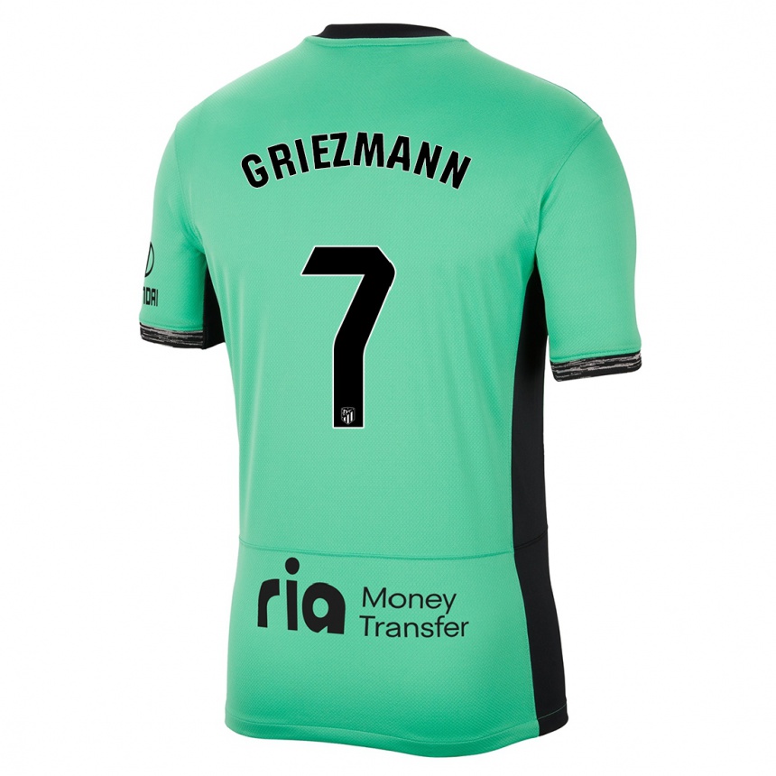 Niño Fútbol Camiseta Antoine Griezmann #7 Primavera Verde Equipación Tercera 2023/24 Perú