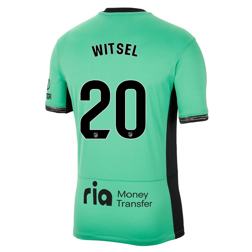 Niño Fútbol Camiseta Axel Witsel #20 Primavera Verde Equipación Tercera 2023/24 Perú