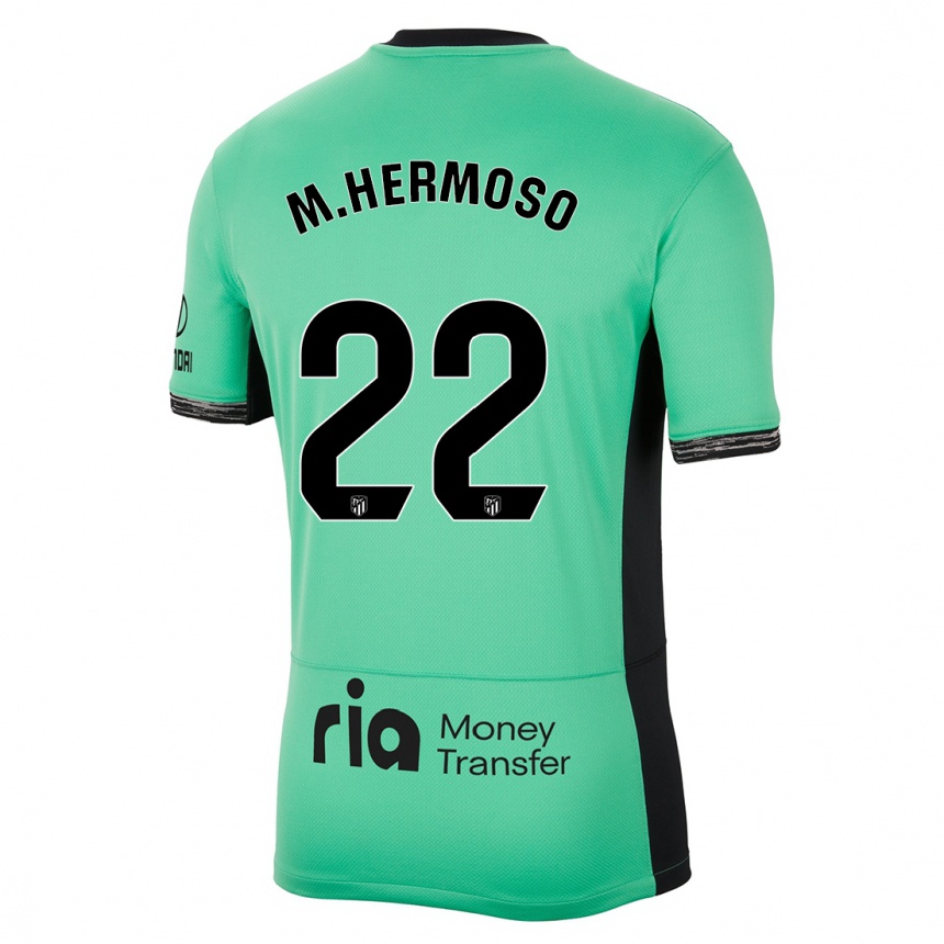 Niño Fútbol Camiseta Mario Hermoso #22 Primavera Verde Equipación Tercera 2023/24 Perú