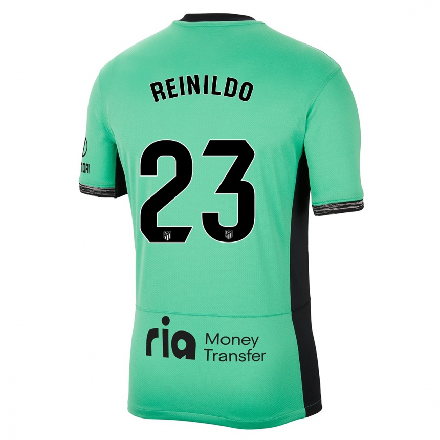 Niño Fútbol Camiseta Reinildo Mandava #23 Primavera Verde Equipación Tercera 2023/24 Perú