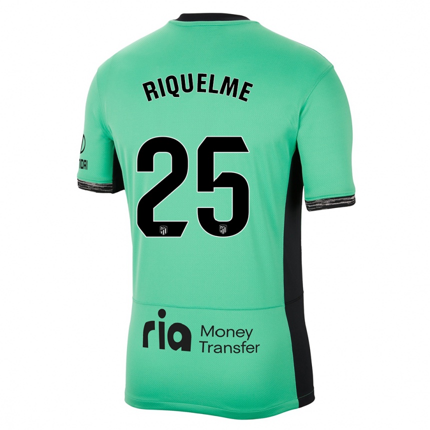 Niño Fútbol Camiseta Rodrigo Riquelme #25 Primavera Verde Equipación Tercera 2023/24 Perú