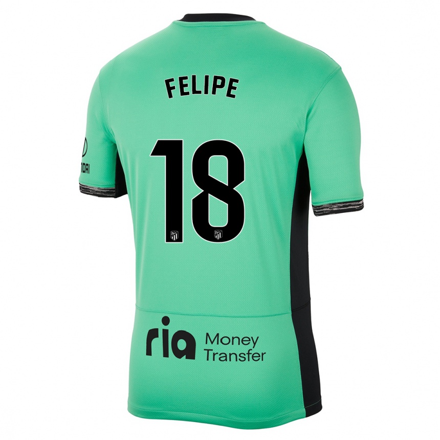 Niño Fútbol Camiseta Felipe #18 Primavera Verde Equipación Tercera 2023/24 Perú