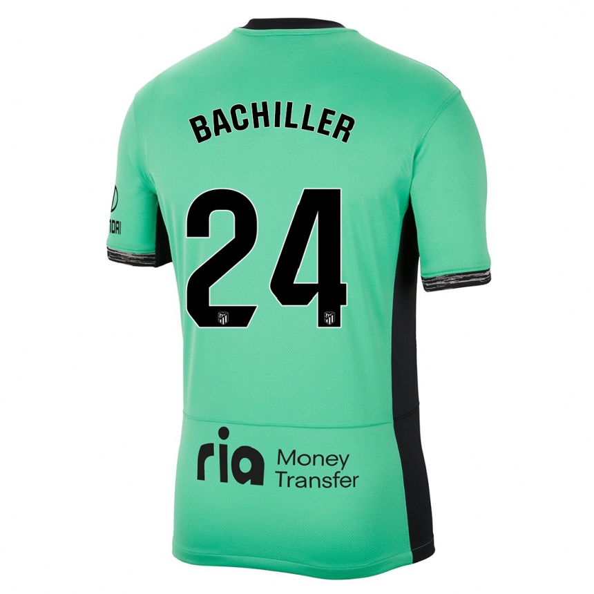 Niño Fútbol Camiseta Iker Bachiller #24 Primavera Verde Equipación Tercera 2023/24 Perú