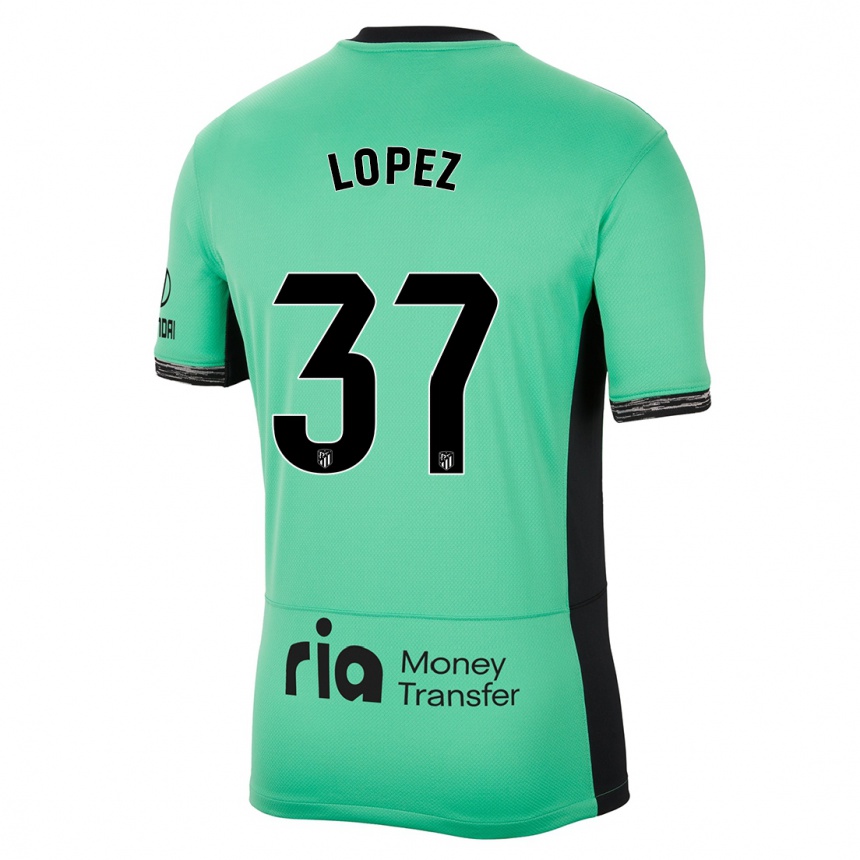 Niño Fútbol Camiseta Alex Lopez #37 Primavera Verde Equipación Tercera 2023/24 Perú