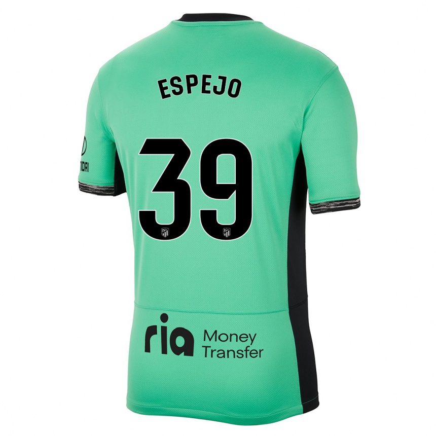 Niño Fútbol Camiseta Diego Espejo #39 Primavera Verde Equipación Tercera 2023/24 Perú