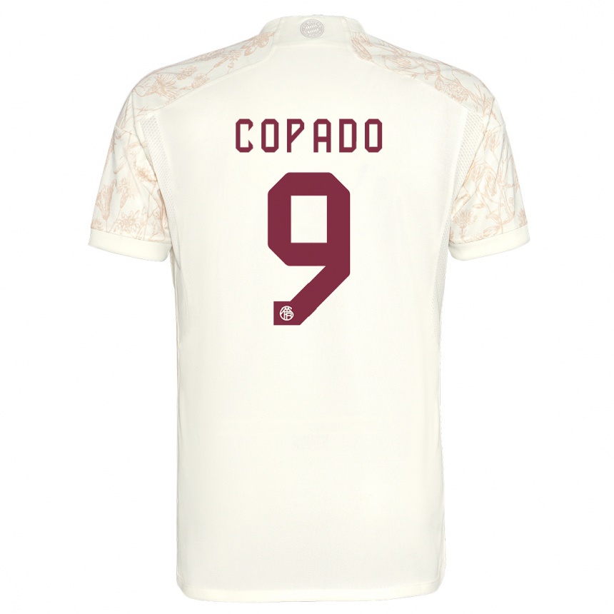 Niño Fútbol Camiseta Lucas Copado #9 Blanquecino Equipación Tercera 2023/24 Perú