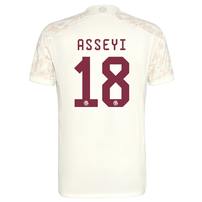 Niño Fútbol Camiseta Viviane Asseyi #18 Blanquecino Equipación Tercera 2023/24 Perú