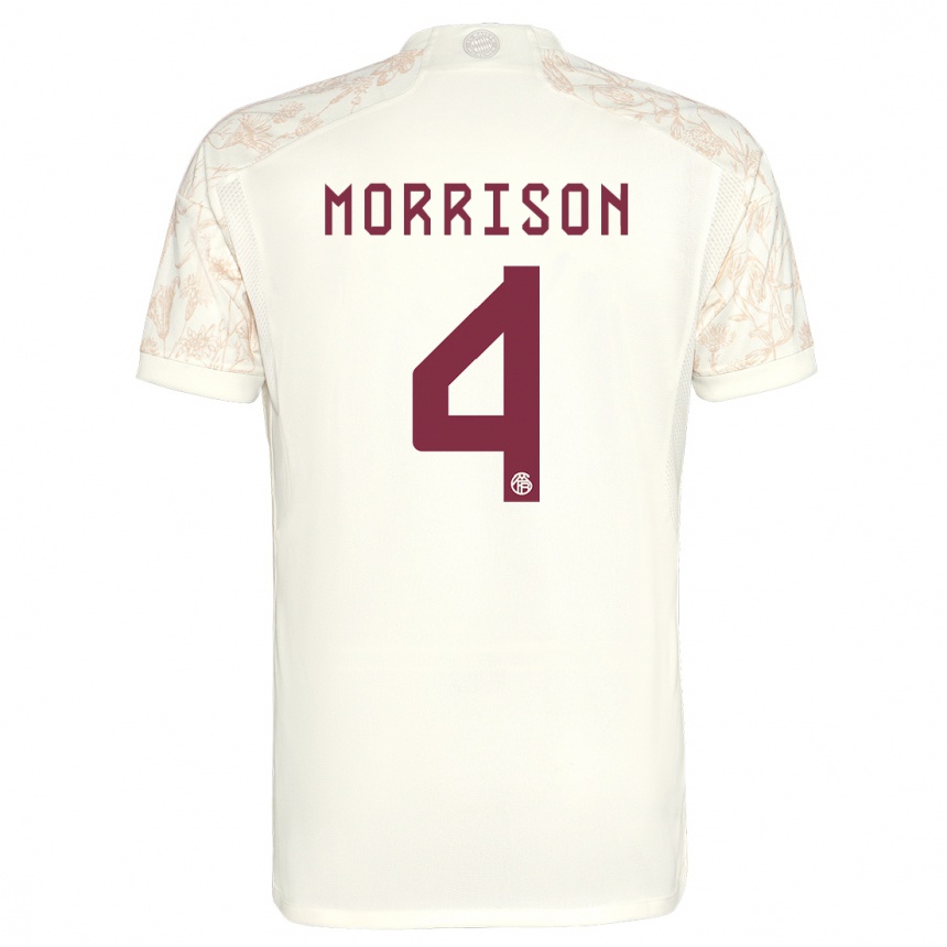 Niño Fútbol Camiseta Liam Morrison #4 Blanquecino Equipación Tercera 2023/24 Perú