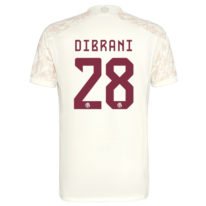 Niño Fútbol Camiseta Benjamin Dibrani #28 Blanquecino Equipación Tercera 2023/24 Perú