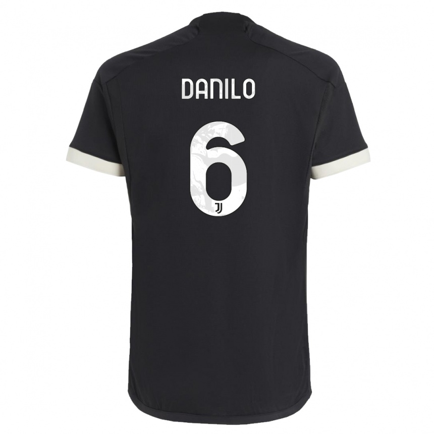 Niño Fútbol Camiseta Danilo #6 Negro Equipación Tercera 2023/24 Perú