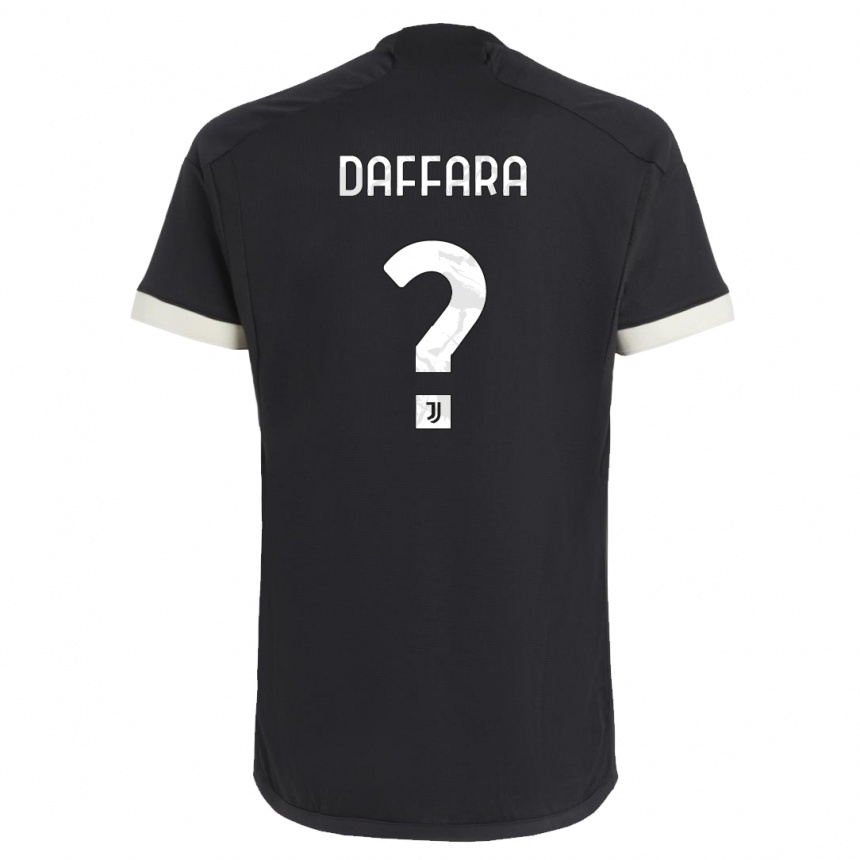 Niño Fútbol Camiseta Giovanni Daffara #0 Negro Equipación Tercera 2023/24 Perú