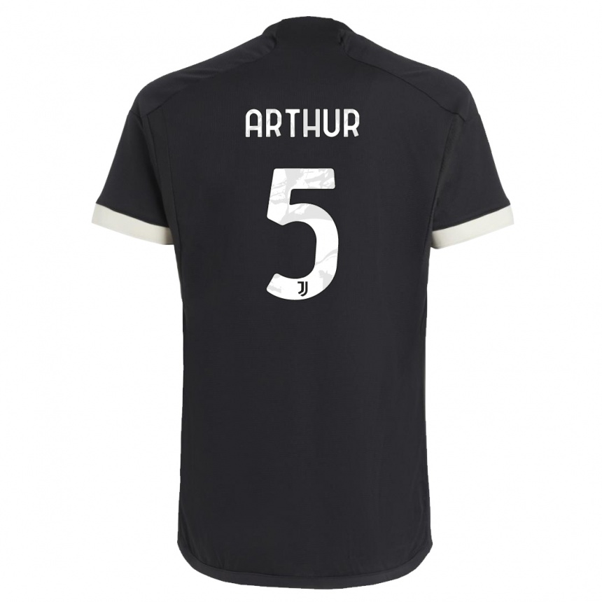 Niño Fútbol Camiseta Arthur #5 Negro Equipación Tercera 2023/24 Perú