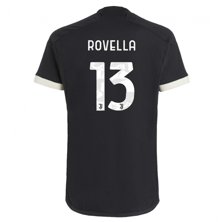 Niño Fútbol Camiseta Nicolo Rovella #13 Negro Equipación Tercera 2023/24 Perú