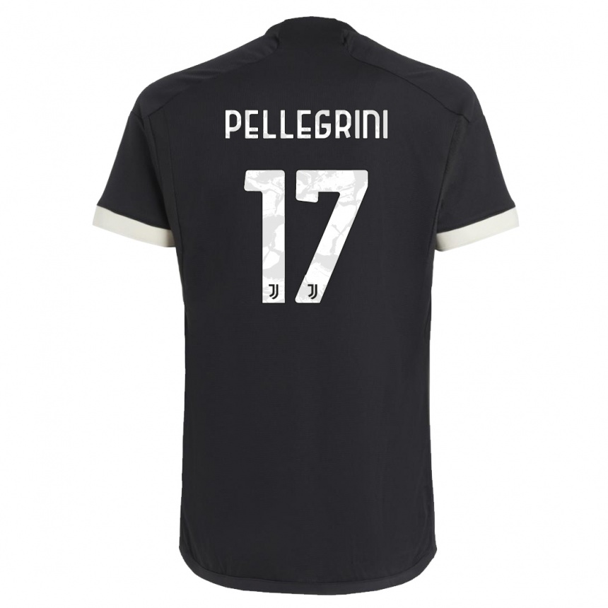 Niño Fútbol Camiseta Luca Pellegrini #17 Negro Equipación Tercera 2023/24 Perú