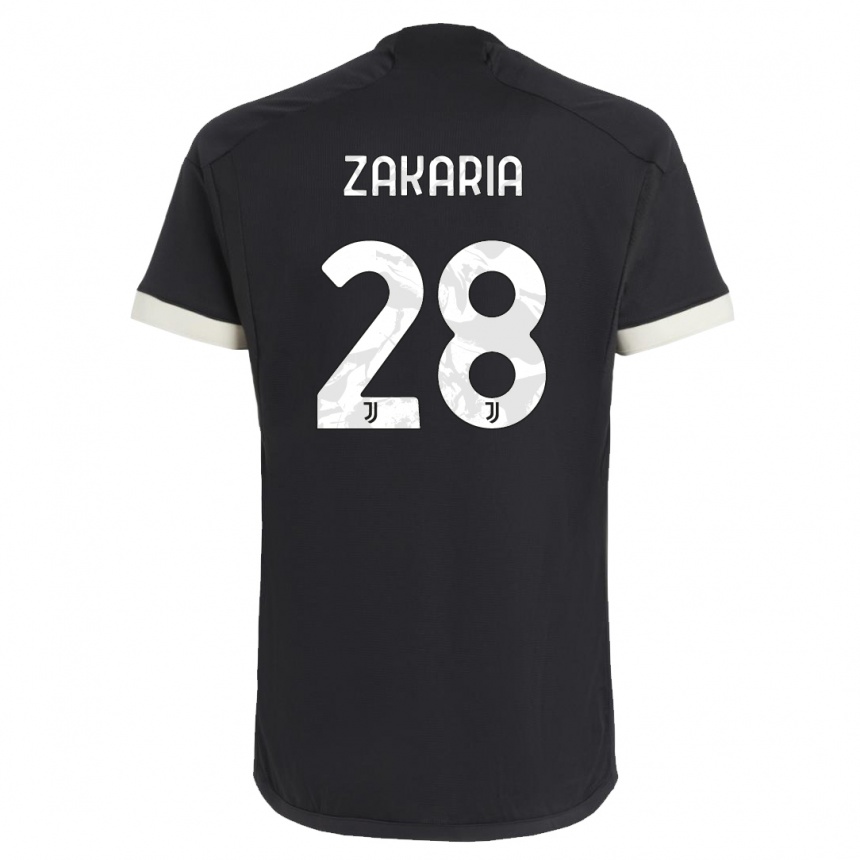 Niño Fútbol Camiseta Denis Zakaria #28 Negro Equipación Tercera 2023/24 Perú