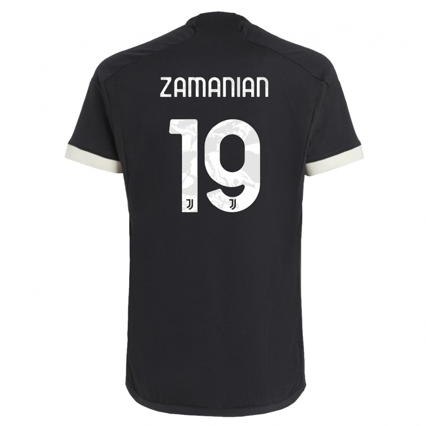 Niño Fútbol Camiseta Annahita Zamanian #19 Negro Equipación Tercera 2023/24 Perú