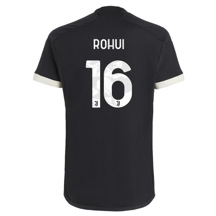 Niño Fútbol Camiseta Jonas Rohui #16 Negro Equipación Tercera 2023/24 Perú