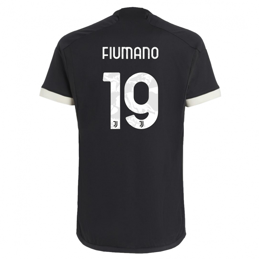 Niño Fútbol Camiseta Filippo Fiumano #19 Negro Equipación Tercera 2023/24 Perú