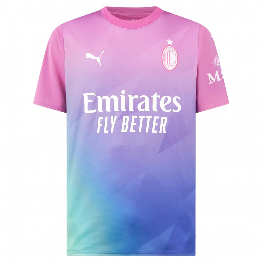 Niño Fútbol Camiseta Gianluca Rossi #0 Rosado Morado Equipación Tercera 2023/24 Perú