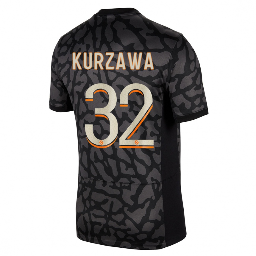 Niño Fútbol Camiseta Layvin Kurzawa #32 Negro Equipación Tercera 2023/24 Perú