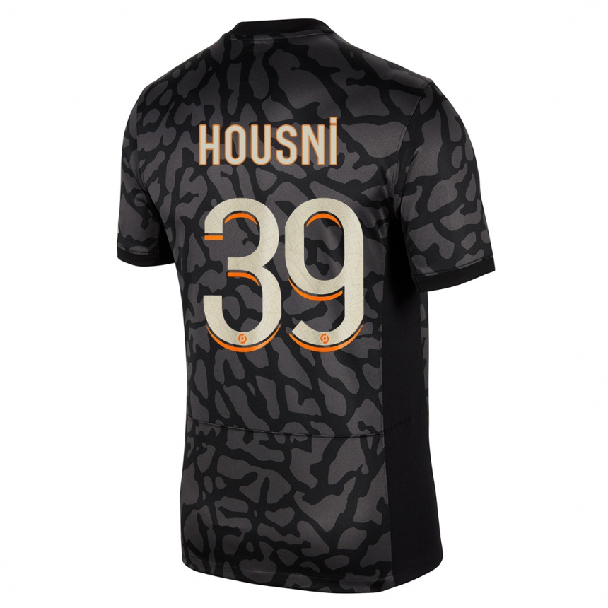 Niño Fútbol Camiseta Ilyes Housni #39 Negro Equipación Tercera 2023/24 Perú