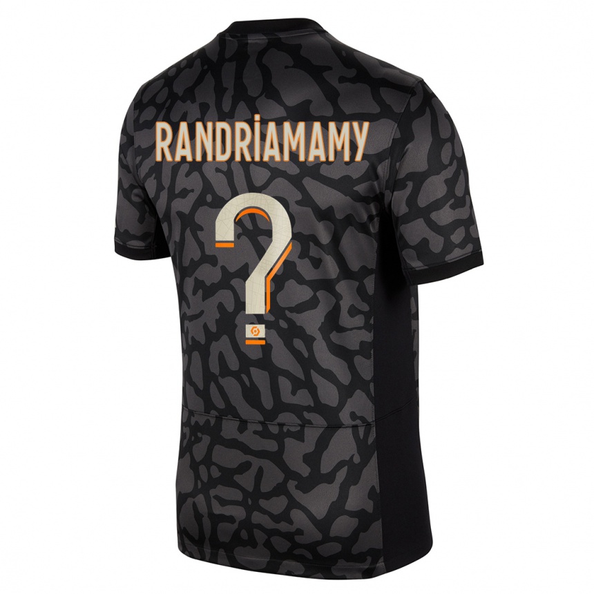 Niño Fútbol Camiseta Mathyas Randriamamy #0 Negro Equipación Tercera 2023/24 Perú