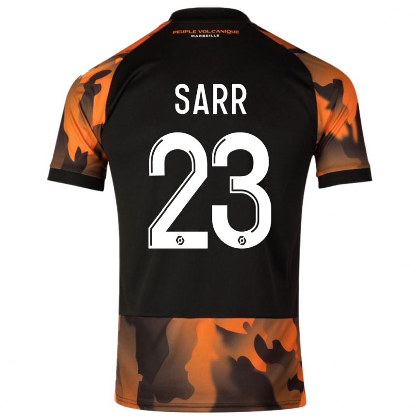 Niño Fútbol Camiseta Ismaïla Sarr #23 Negro Naranja Equipación Tercera 2023/24 Perú