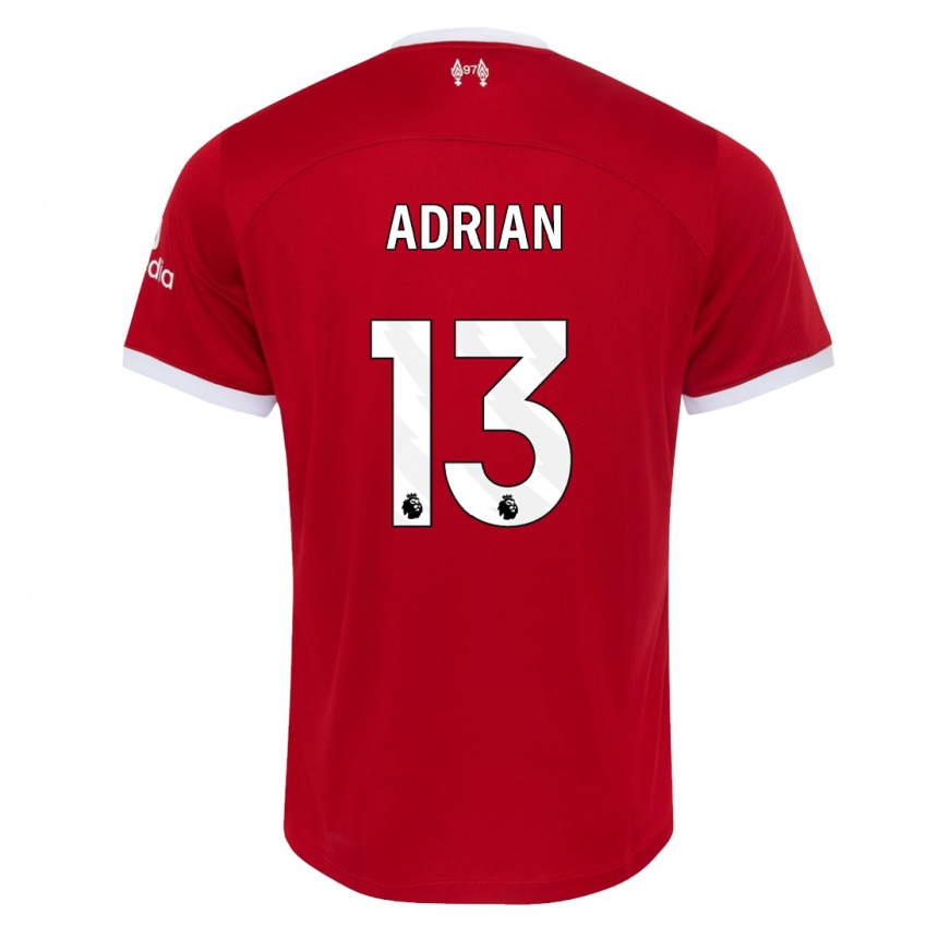 Hombre Fútbol Camiseta Adrian #13 Rojo 1ª Equipación 2023/24 Perú