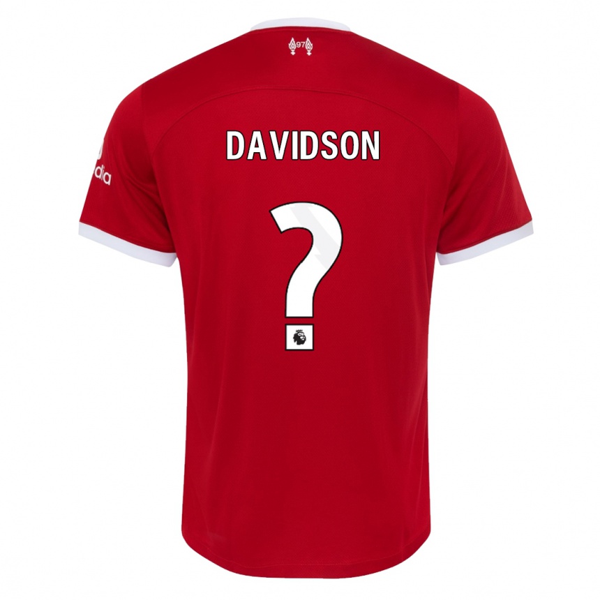 Hombre Fútbol Camiseta Josh Davidson #0 Rojo 1ª Equipación 2023/24 Perú